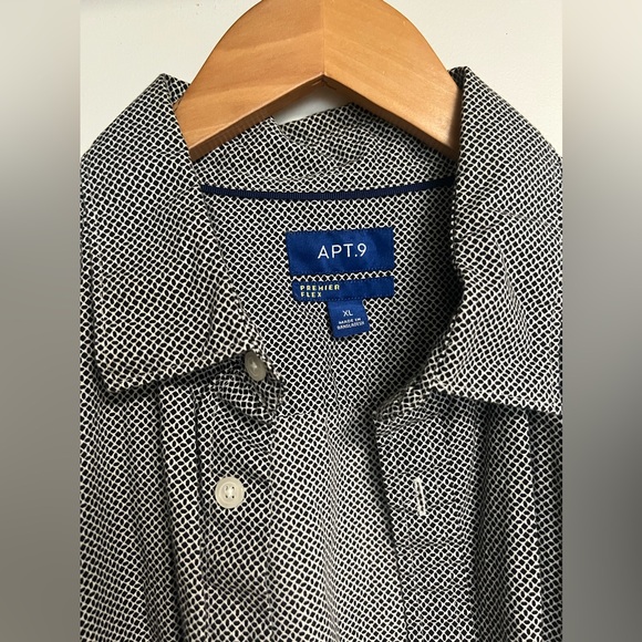 (🎄BOGO) Apt. 9 Men's Gray Short Sleeve Shirt - Picture 3 of 5
